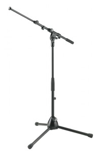 K&M 259 Low Tripod Microphone Stand with Boom Arm (Black)